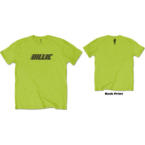 BILLIE EILISH Racer Logo & BLOHSH (Back Print) Lime Green